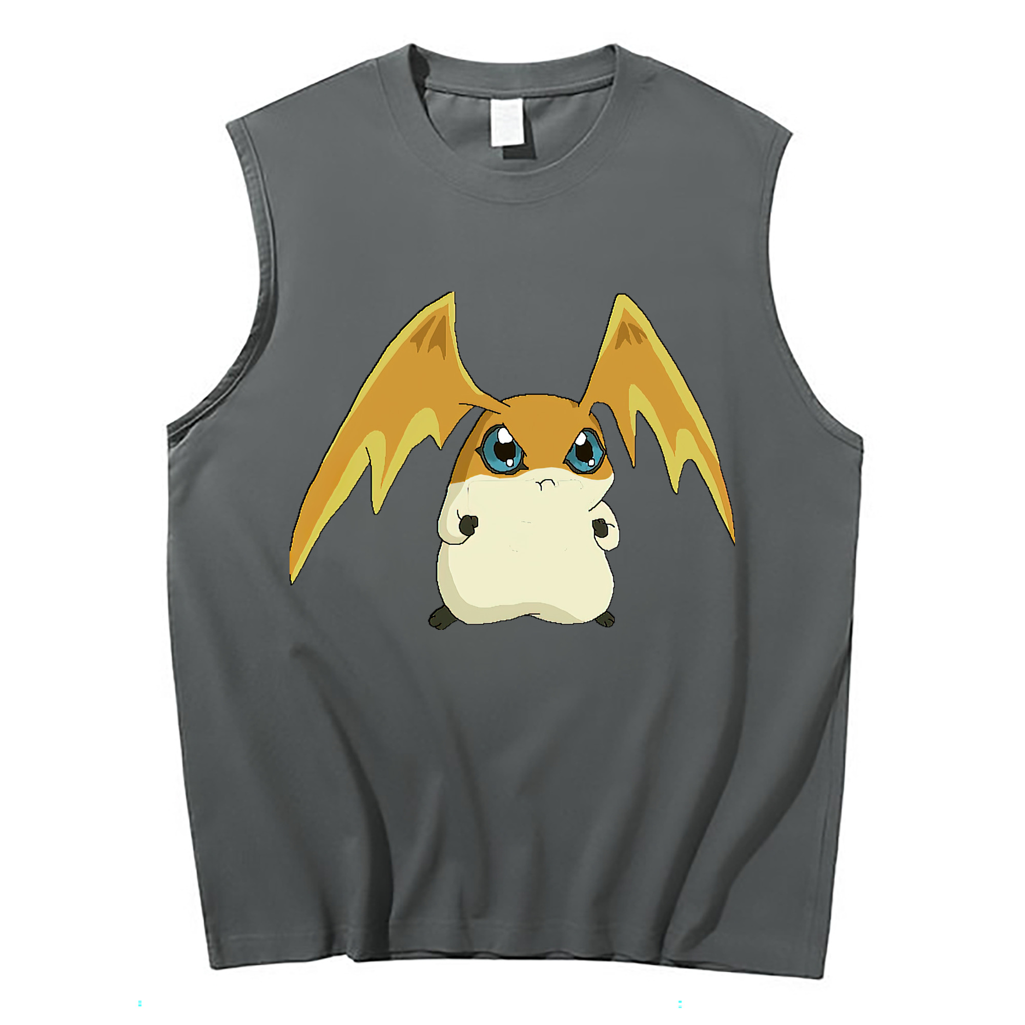 （画像用） Digimon デジタルモンスター/デジモン コットン100％タンクトップ（フロントプリント）